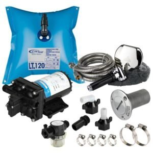 Shurflo Premium Freshwater Shower Kit - Flexible 120 Litre Tank & 11.3 Lpm Aqua King Ii