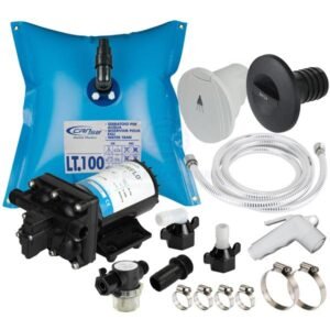 Shurflo Freshwater Shower Kit - Flexible 100 Litre Tank & 11.3 Lpm Aqua King Ii