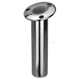 Relaxn Rod Holder - Round Head With Drain - Heavy-Duty - Stainless Steel
