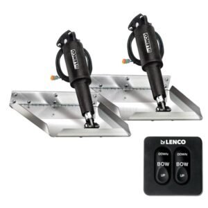 Lenco Trim Tab Kits - Edge Mount - Standard Tactile Switch With Built-In Auto Retract
