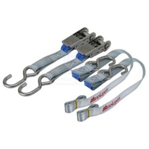 Relaxn Ratchet Tie Downs - S Hook To S Hook - Stainless Steel (Pairs)