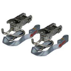 Relaxn Ratchet Tie Downs - S Hook To J Hook - Stainless Steel